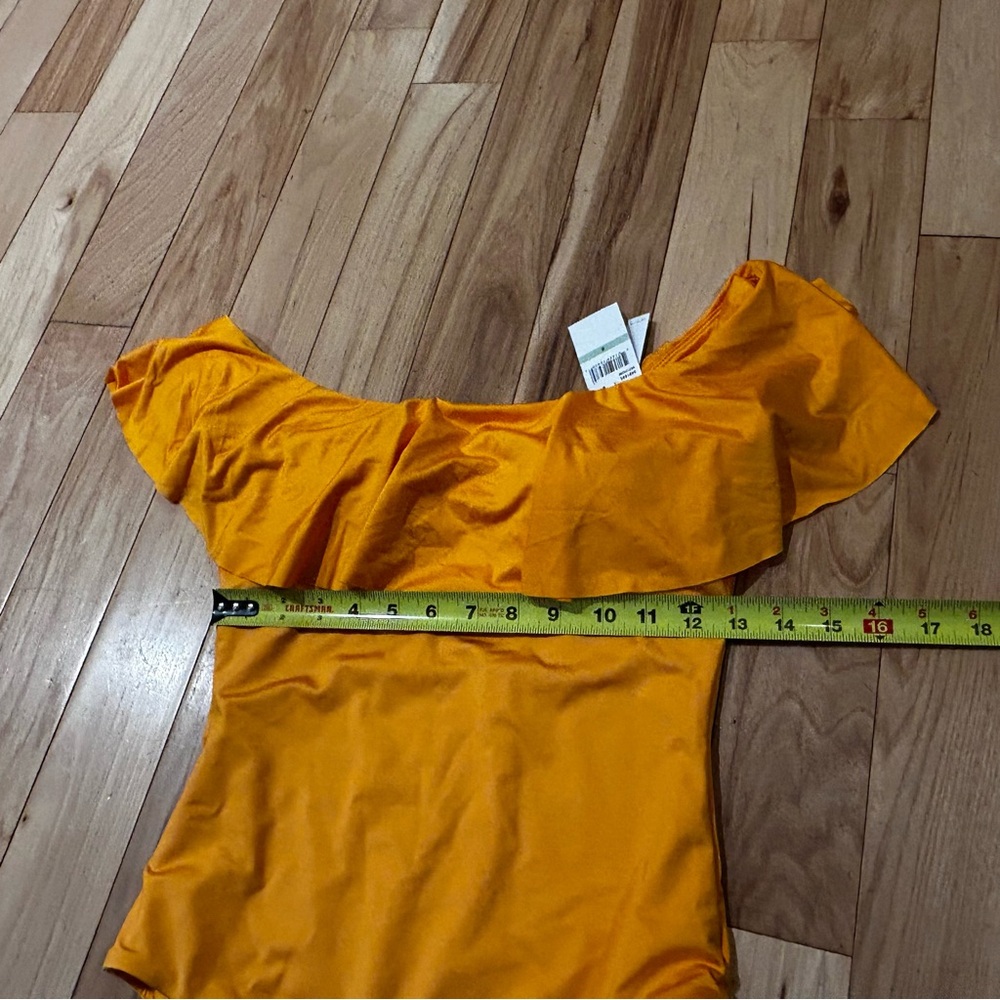 NWT Trina Turk Standard Monaco Ruffle Bandeau Off Shoulder One Piece Swimsuit - Picture 5 of 6